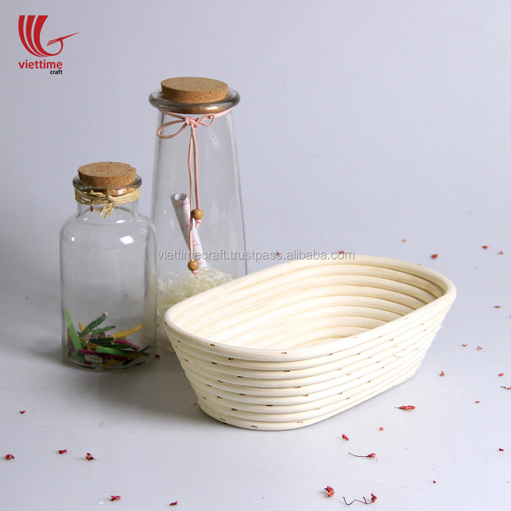 Hand woven Bread Rattan proofing banneton basket wholesale