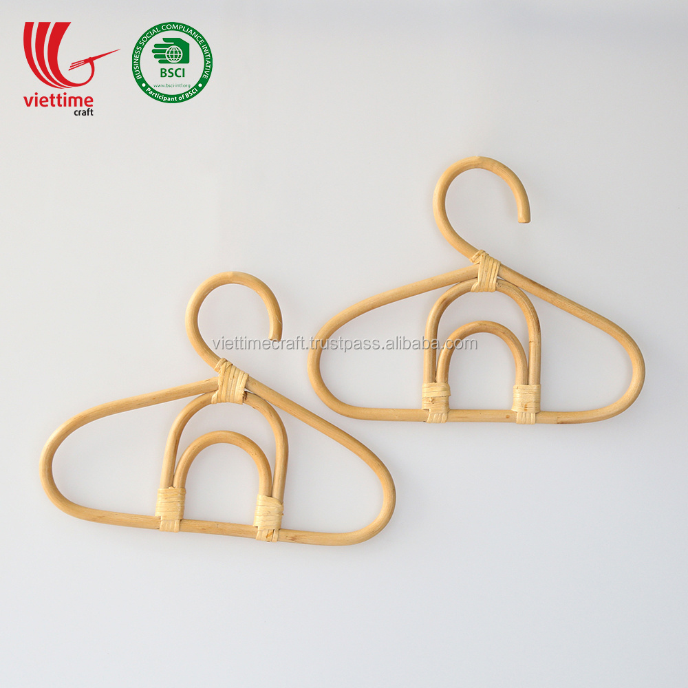 Many Sizes Rattan coat clothes hanger/ Doll small size coat hook hanger Wholesale