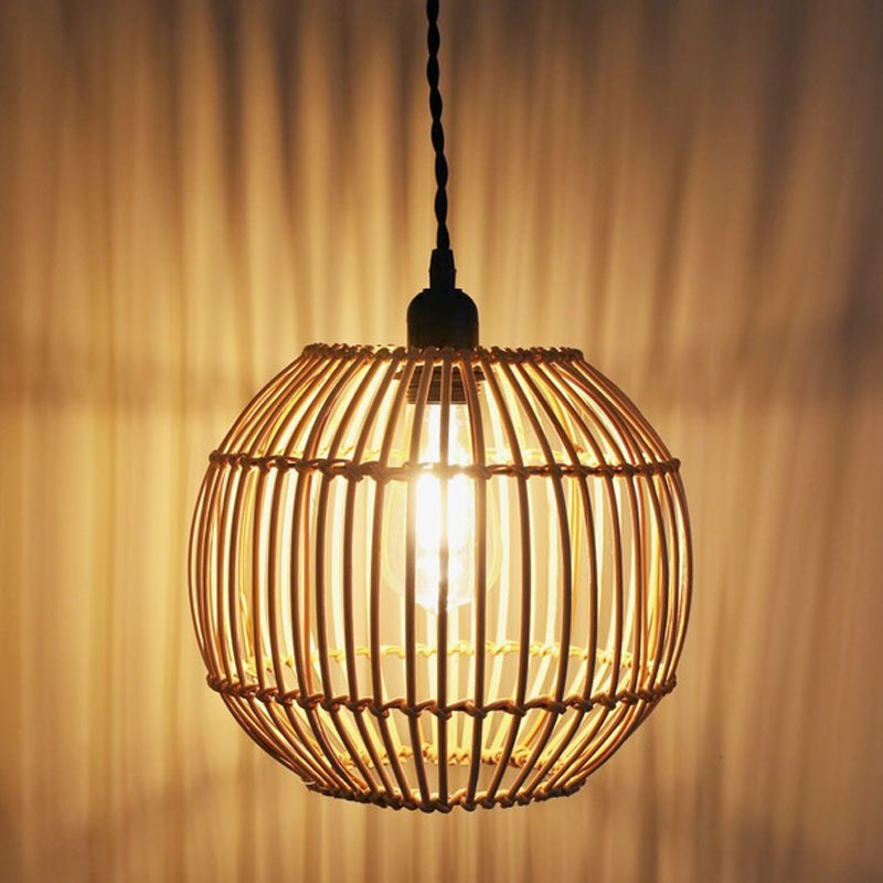 Bohemian Vibe Round Rattan Lampshade/Pendant Lamp For Home Decoration Wholesale From Vietnam