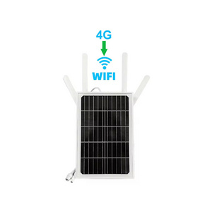 outdoor 4G router solar panel 15W power Wireless Solar charging Battery 4G SIM card Router to free wifi