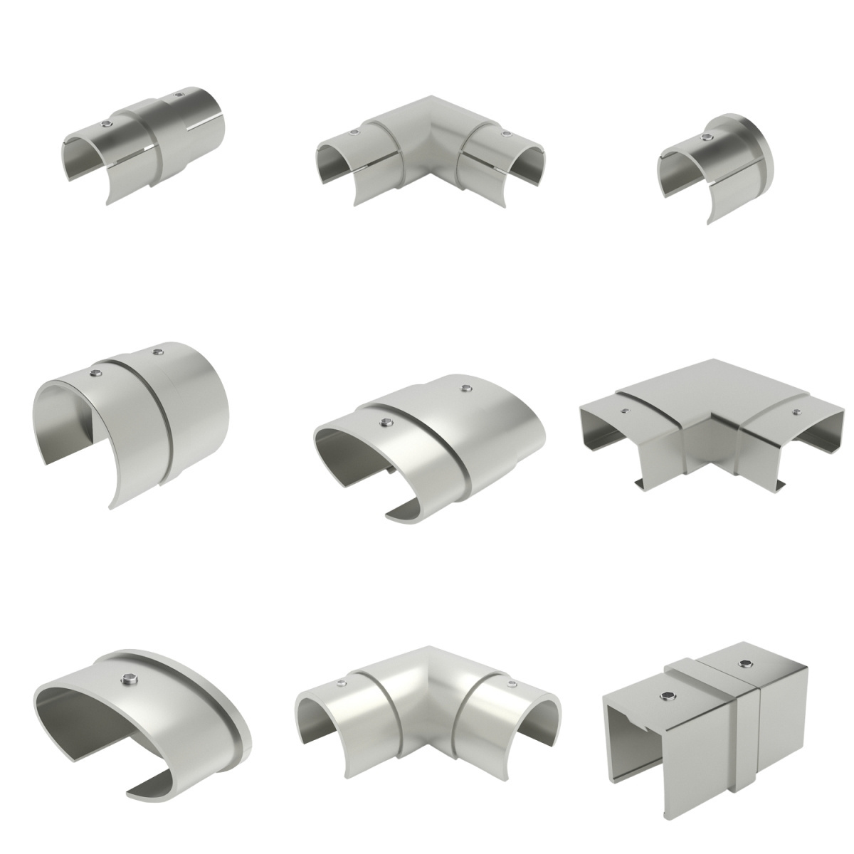 SS304 316 Duplex 2205 Railing Stair Balustrade Fittings Glass Balcony Handrail Accessories