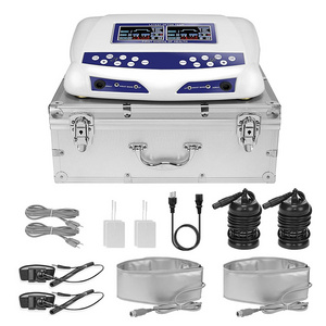 Dual User Professional Foot Detox Machine Home Use Ionic Detox Foot Bath Spa With Far Infrared Waist Belt And Tens Pad