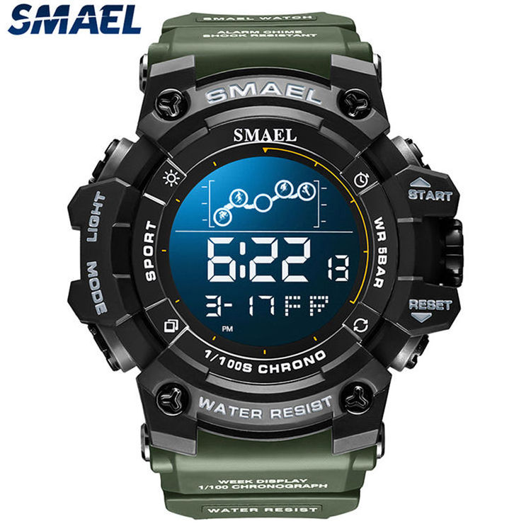 SMAEL 8082 classy original man digital watch perfect Rubber strap waterproof Multi function Simple sports wrist watch company