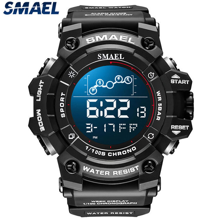 SMAEL 8082 classy original man digital watch perfect Rubber strap waterproof Multi function Simple sports wrist watch company