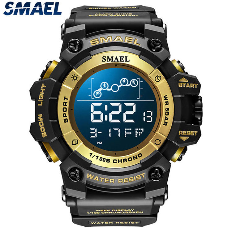 SMAEL 8082 classy original man digital watch perfect Rubber strap waterproof Multi function Simple sports wrist watch company