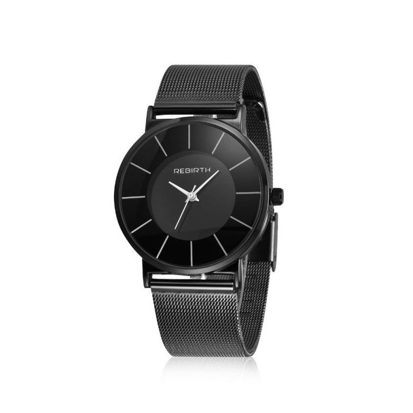 REBIRTH 054 elegant wholesale ladies quartz watch 2022 Mesh Strap big dial Ultra thin simple Casual watch