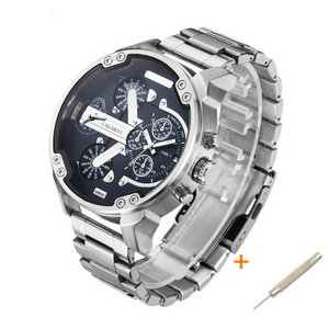 CAGARNY 7371 hot sell silver gents quartz watch weird steel Strap water proof date display ultra slim smart watch design