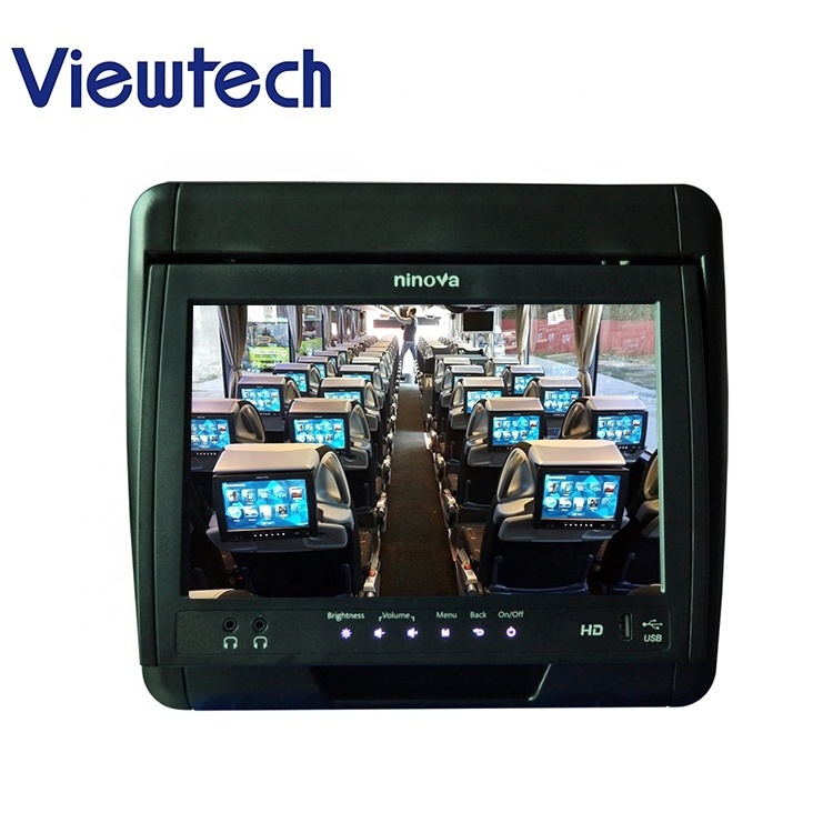 High durability mechanism bus seat monitor 10.1'' bus vod system seat back with screen angle adjustable