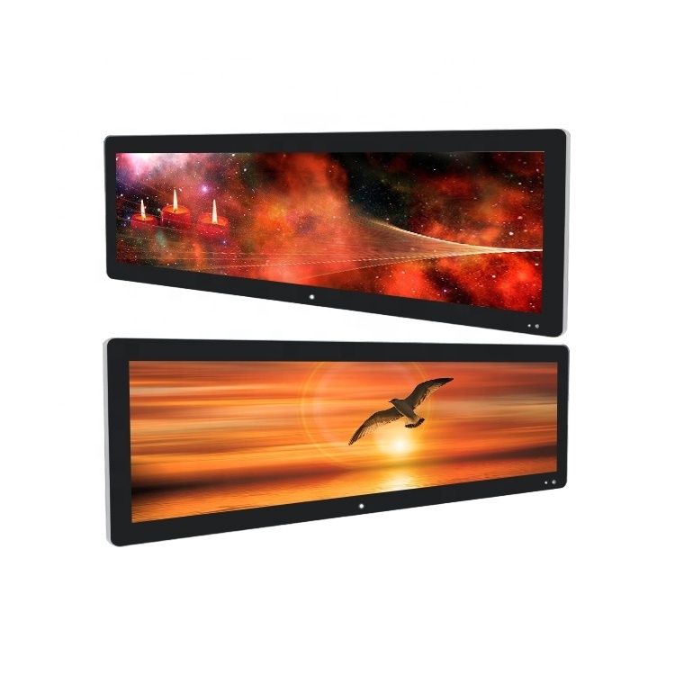 28 Inch LCD Android Shelf Edge Display Ultra Wide Wall Mount Stretch Bar Type Touch Screen Display