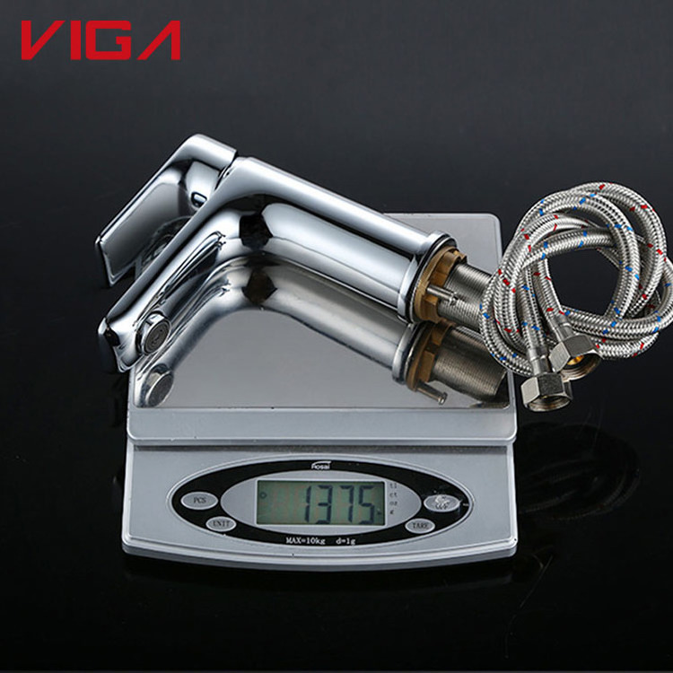 Viga High Quality Chrome Plate Single Lever Basin Mixer Tap Brass Bathroom Basin Faucet