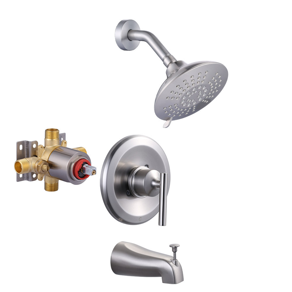 Bathroom Rainfall Shower Faucet Set with Bathtub Faucet With Valve,Shower Fixtures Floor Stand Faucets