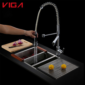 Good Quality 2 Way Copper Pull Out Kitchen Faucet Black Kitchen Stand Mixer Tap