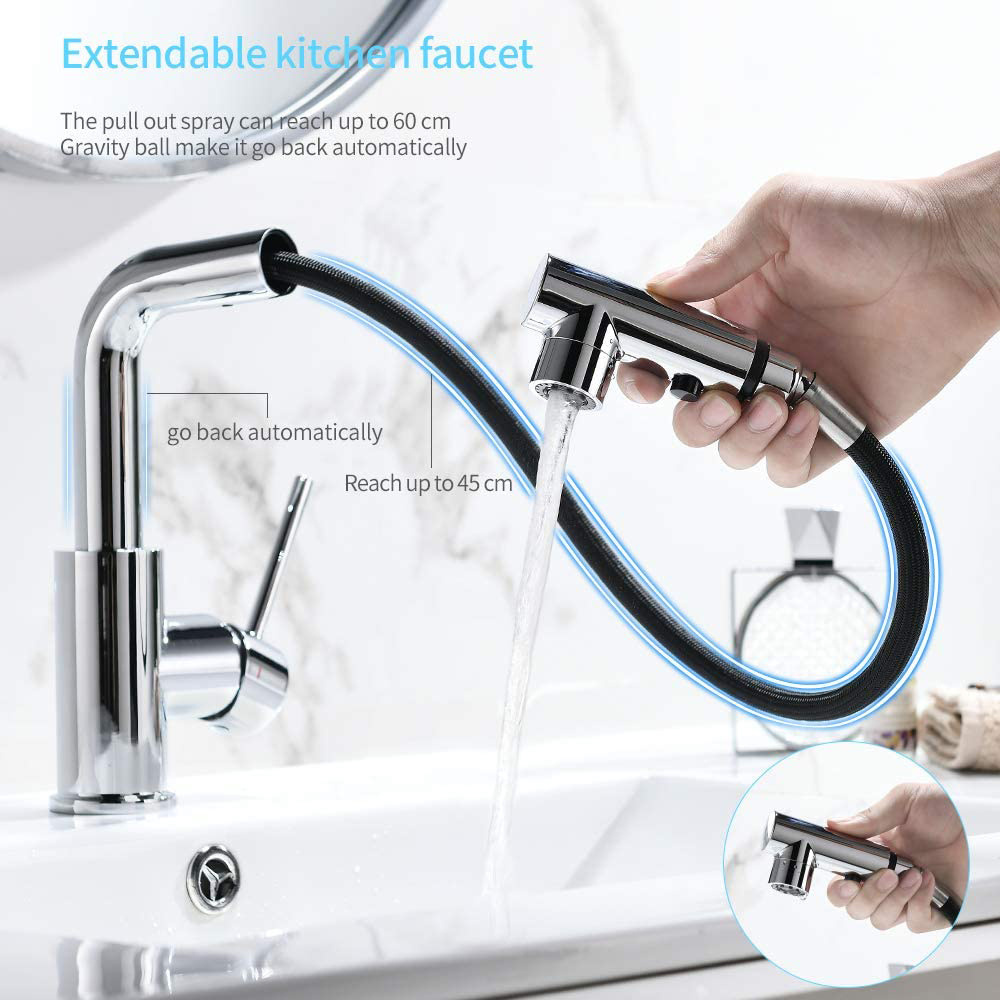 Modern Kitchen Bar Laundry RV Utility Sink Faucet Single Handle Faucets for Basins