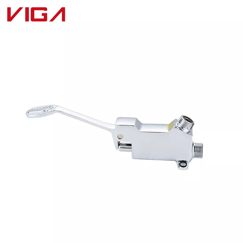 Foot Control Faucet Deck Mounted Basin Mixer Tap Hospital Faucet Supply By Kaiping Viga Faucet Factory