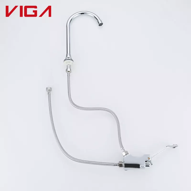 Foot Operated Faucet Copper Pedal Brass Valve Washbasin Medical Laboratory Food Engineering Hospital Faucet