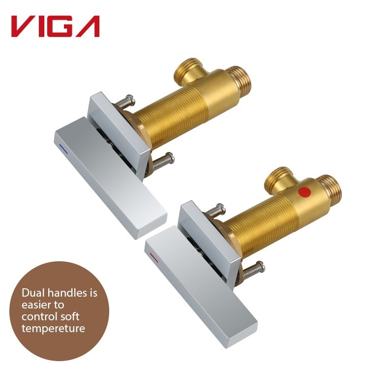 Viga Factory Supply Washroom Two Handle Deck Mounted 3-Hole Bathtub Mixer Water Tap Bathroom Bathtub Faucet