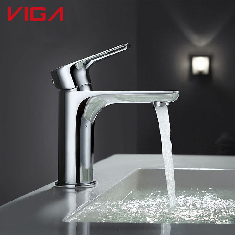 Viga High Quality Chrome Plate Single Lever Basin Mixer Tap Brass Bathroom Basin Faucet