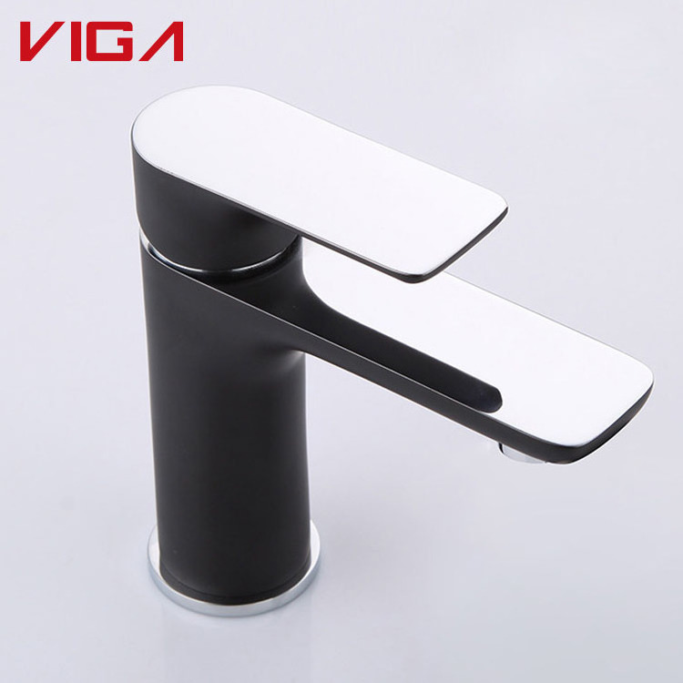 Modern Design Bathroom Faucet Black And Chrome Basin Mixer Tap Upc Basin Faucet