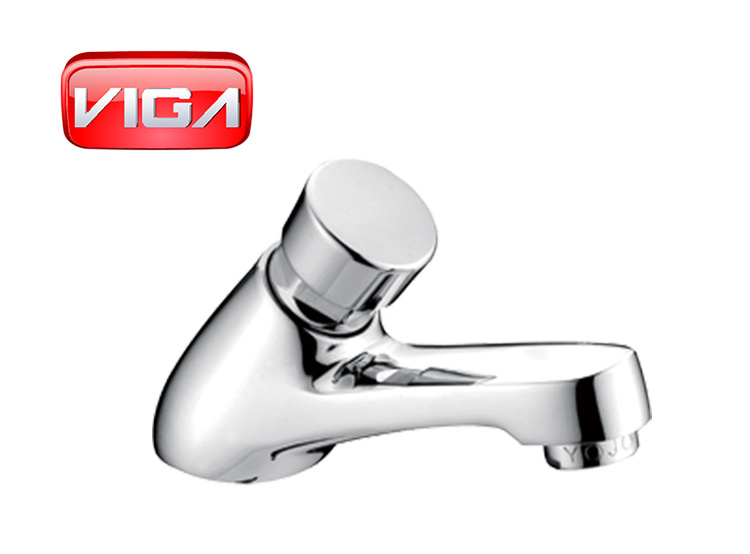 Auto off push type self-closing brass basin faucet