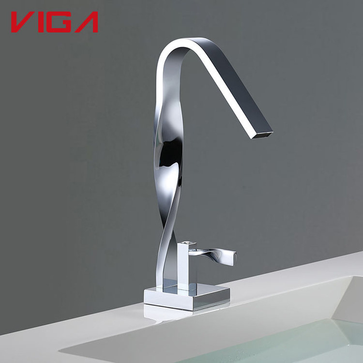 China Sanitary Ware Fancy Design Single Handle Bathroom Washbasin Faucet