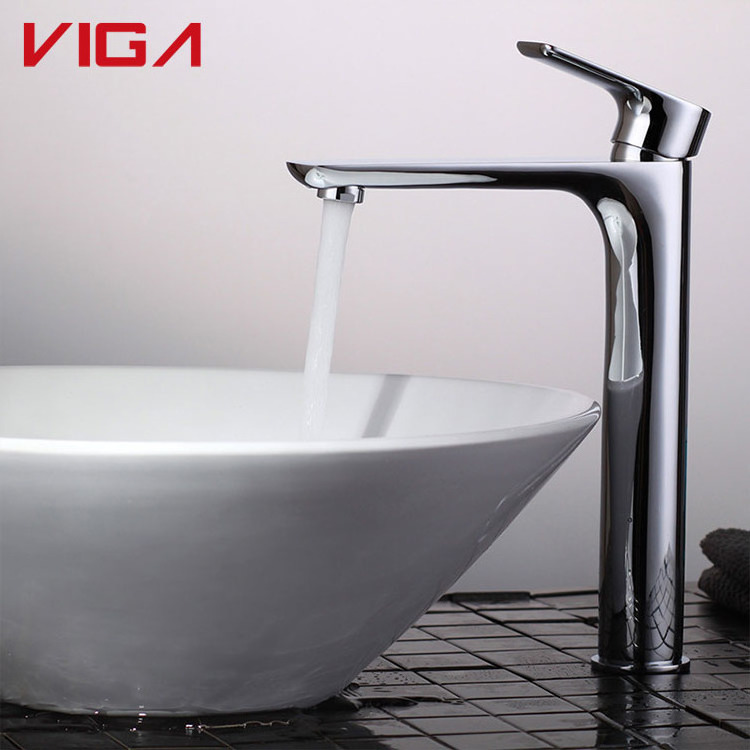 Factory Wholesale Chrome Electroplating Copper Water Faucet Bathroom Sink Water Faucets