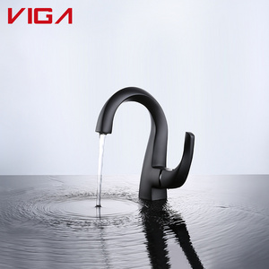 Black Brass Bathroom Basin Faucet Water Taps Bathroom Single Handle Basin Mixer