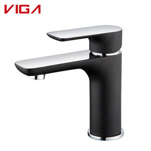 Modern Design Bathroom Faucet Black And Chrome Basin Mixer Tap Upc Basin Faucet