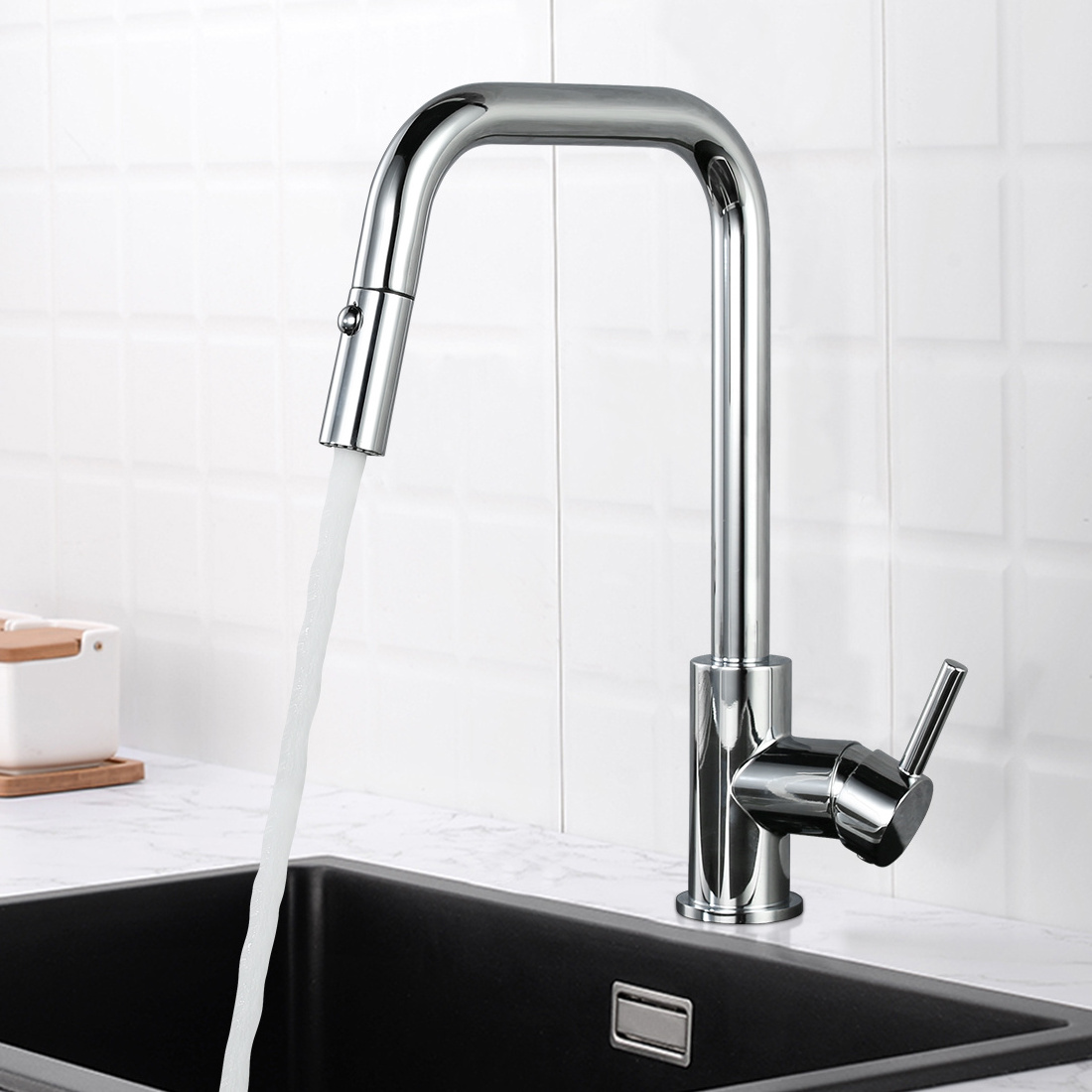 Faucets Mixers&Taps Pull Out Down Spray Tap Faucet Kitchen Mixer