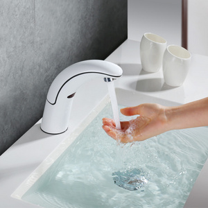 Hotel Public Sensor Touchless Faucet Tap Restroom Smart Sensor Hand Free Auto Sink Faucet