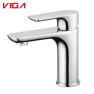 Viga High Quality Chrome Plate Single Lever Basin Mixer Tap Brass Bathroom Basin Faucet