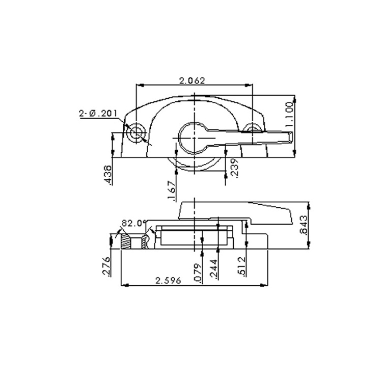 American Sliding Sashes Window Sash Crescent Lock 3211