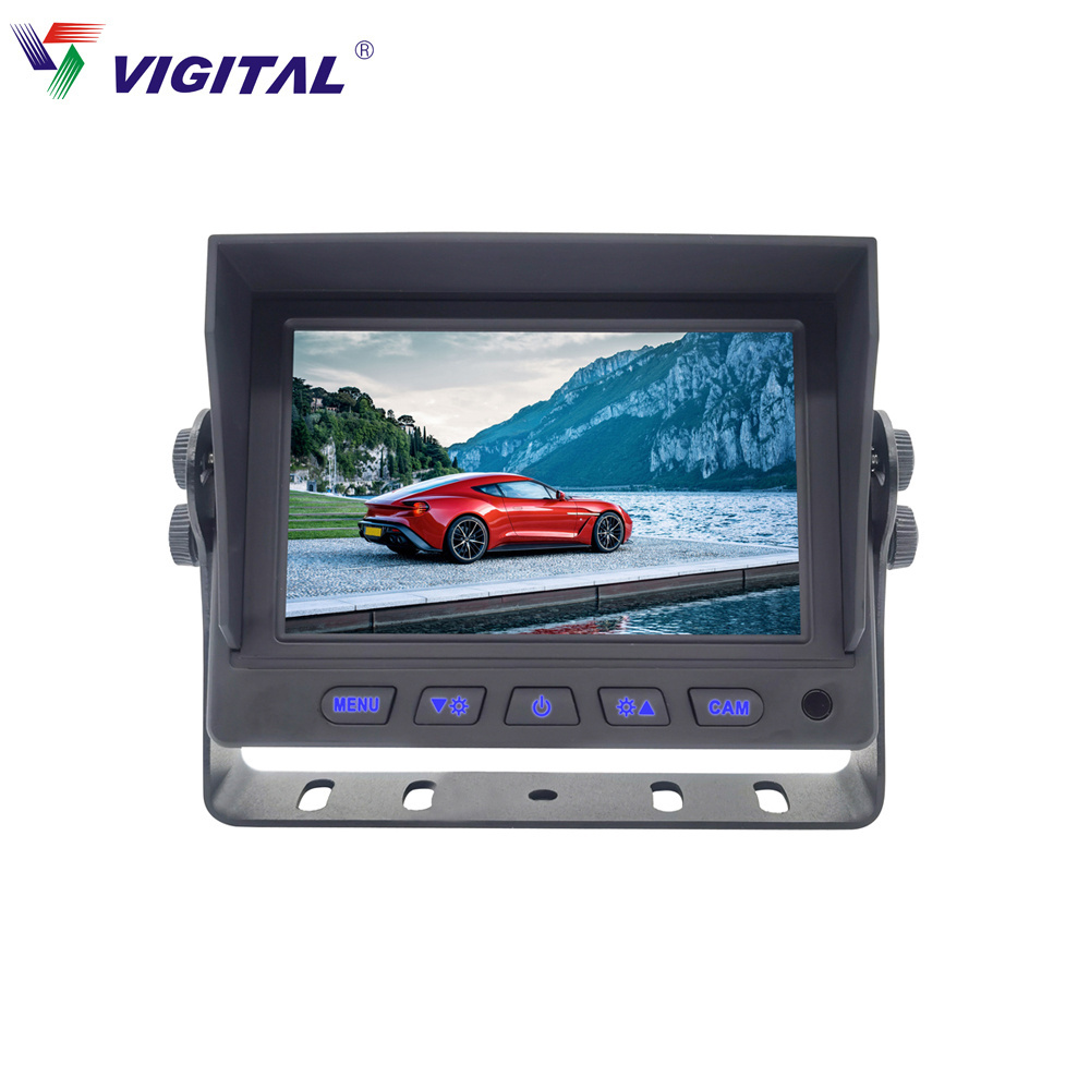 Hot Sales 5 Inch 2-Channel AHD Vehicle TFT LCD screen small wireless Car Monitor,