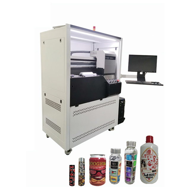 Bowl uv printer bottle label printing machine 360 rotation printing glass bottle graph plotter