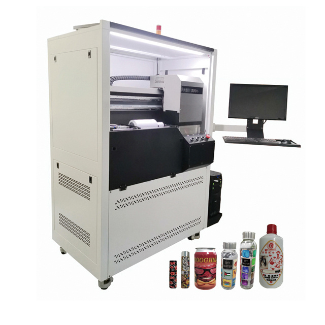 Bowl uv printer bottle label printing machine 360 rotation printing glass bottle graph plotter