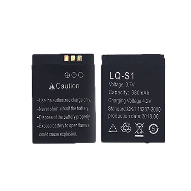 Factory Wholesale Watch Mobile Phone Battery 3.7v 380mah Lipo Battery For Smart Watch Dz09