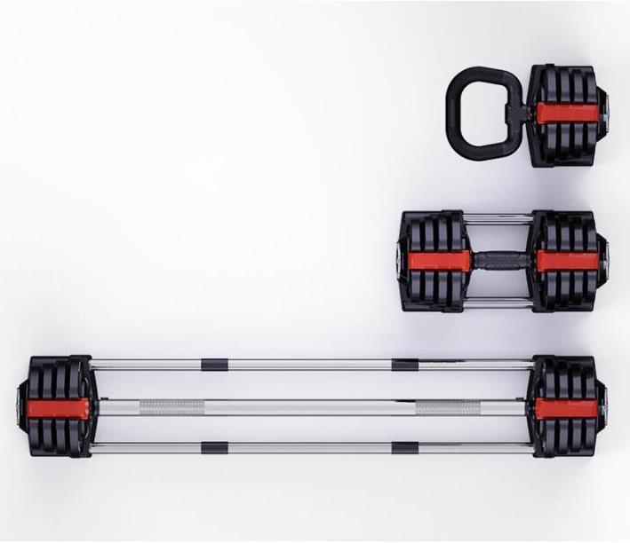 VIGFIT 3 in 1 adjustable gym weights set adjustable dumbbell kettlebell and barbell