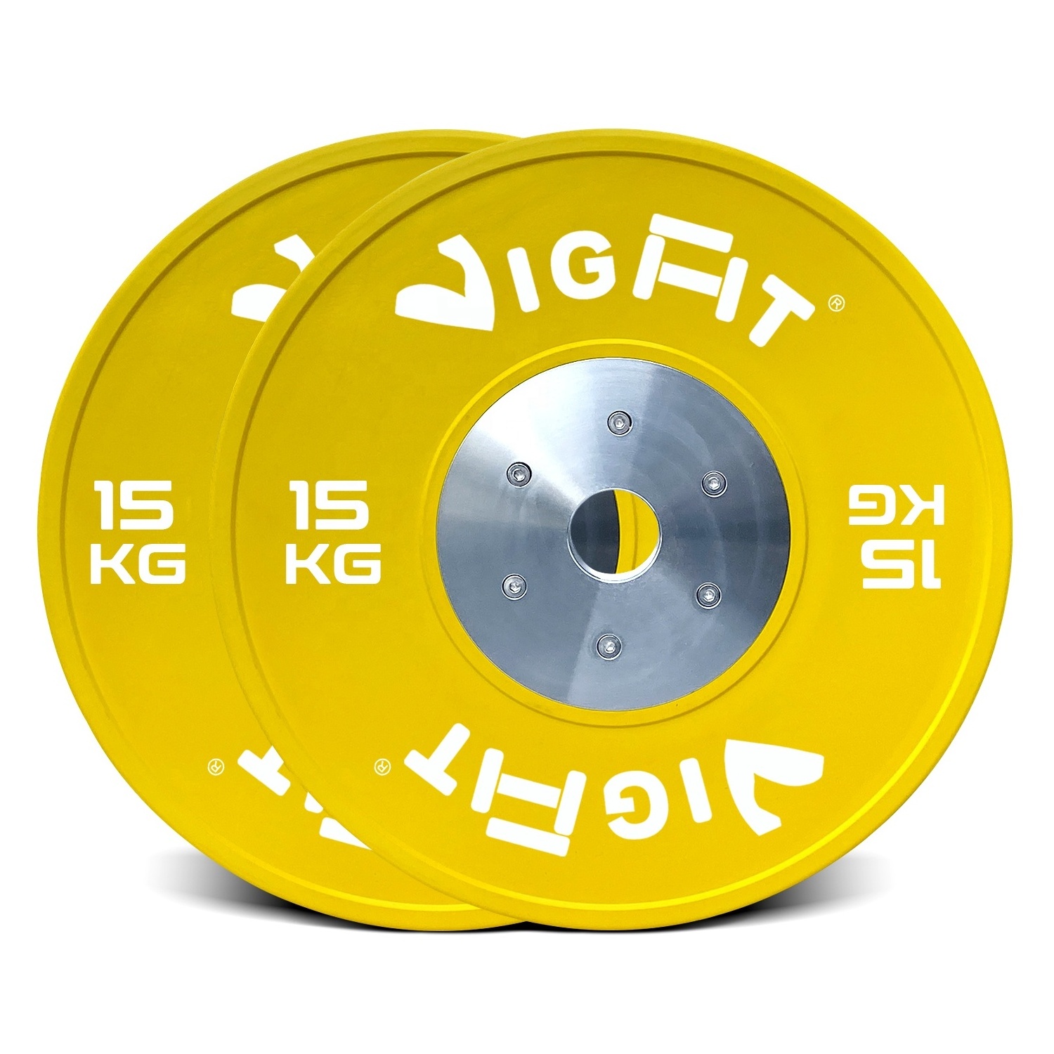 Colorful Weightlifting Rubber Weight Plate with Steel Hub for  Home Gym Strength Training 5-25kg