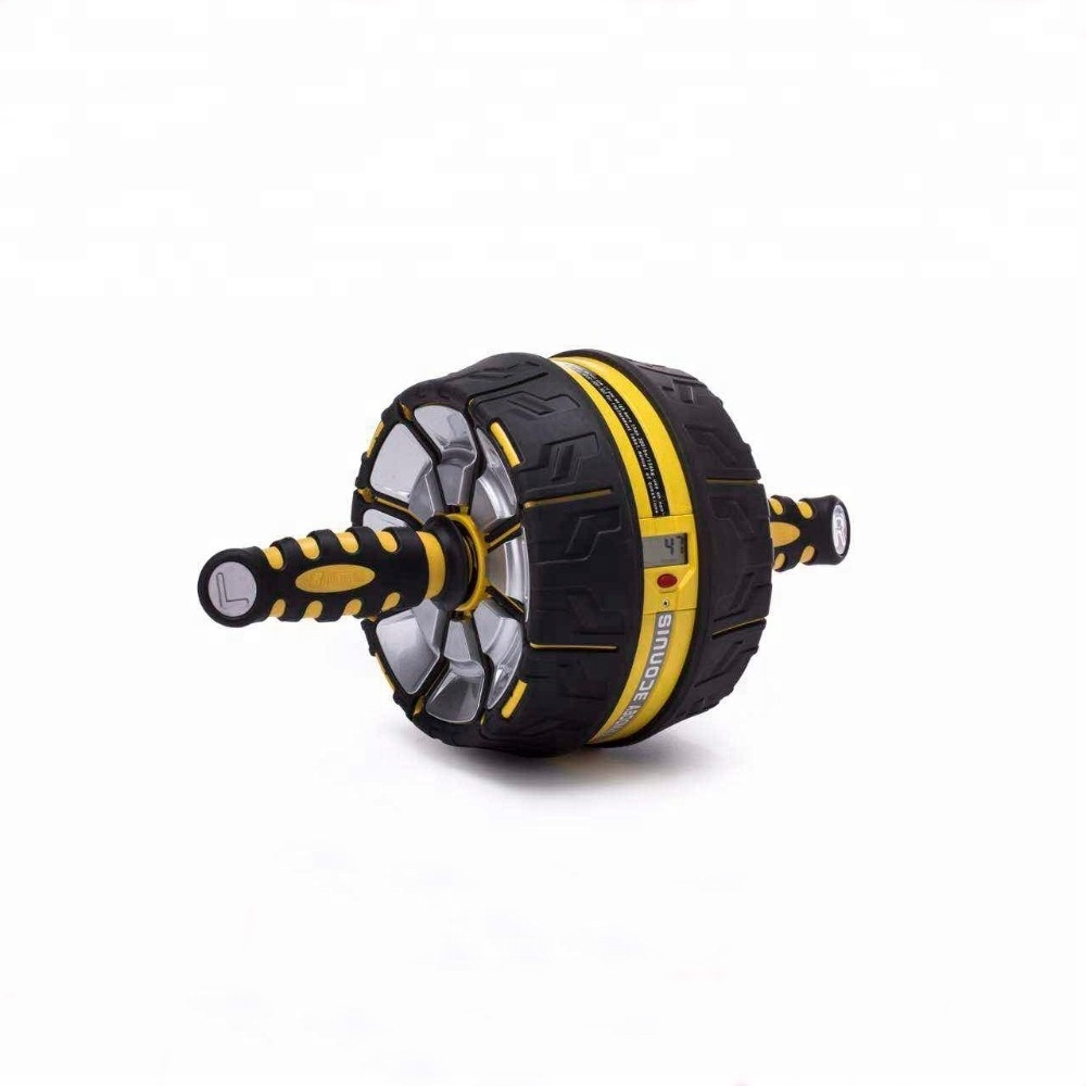 Hot Sale Yellow Body Shape Fitness Abdominal Exercise  Ab Wheel Roller