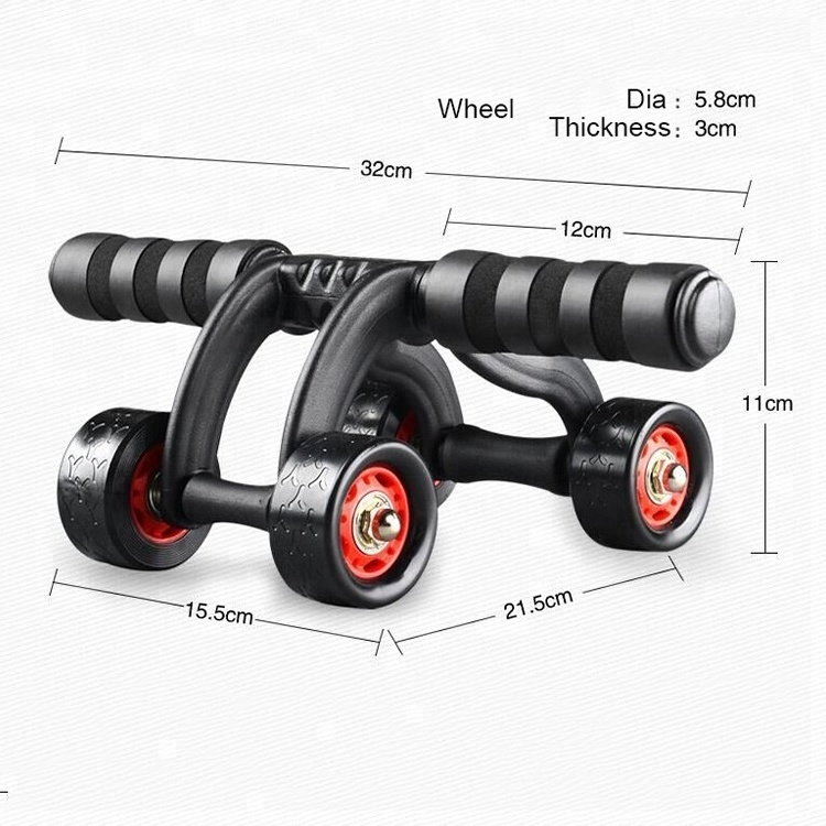 Gym New Style Multifunctional Fitness Equipment Product 4 Wheel Exercise AB Wheel