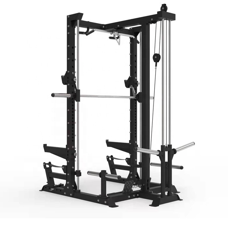 VIGFIT functional trainer commercial adjustable power gym equipment smith machine squat rack with lat pull down and cables