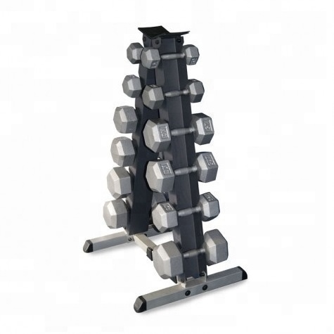 Commercial wholesale fitness training steel gym dumbbell set with rack