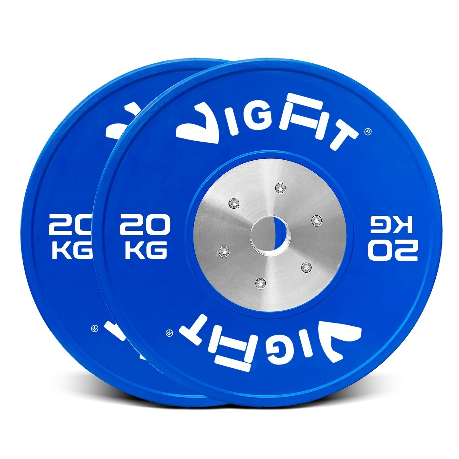 Colorful Weightlifting Rubber Weight Plate with Steel Hub for  Home Gym Strength Training 5-25kg