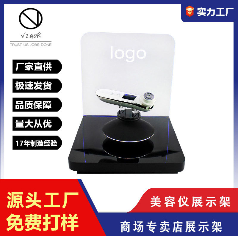 wireless earphones with digital logo display spinning shoe rack metal spinning rack for small items 360 rotating cosmetic stand