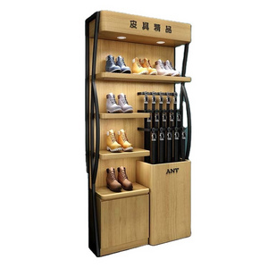 belt stand display rack wooden display shelf rack garment rack acrylic display wood MDF bag showing stand with LED lighting