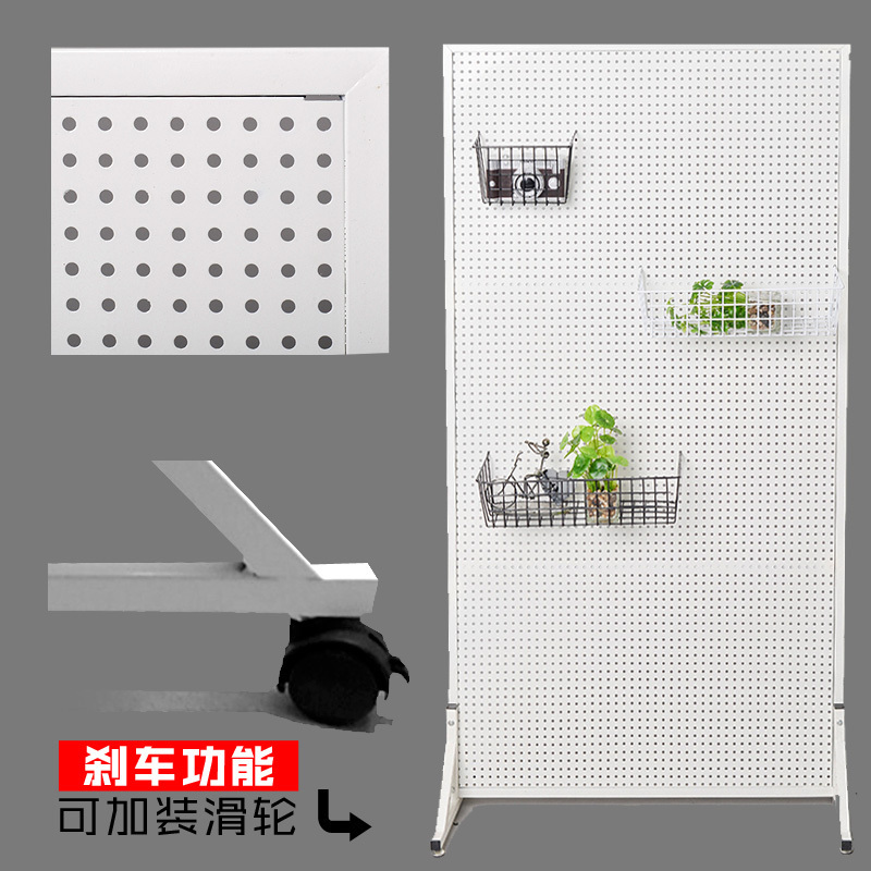 Multifunctional Free Standing Hanging Pegboard Rack Back Panel Stockings Tool Rack For Supermarket Cellphone Retail Store