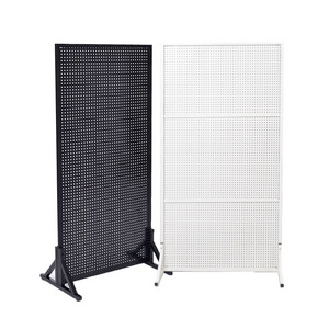 Multifunctional Free Standing Hanging Pegboard Rack Back Panel Stockings Tool Rack For Supermarket Cellphone Retail Store