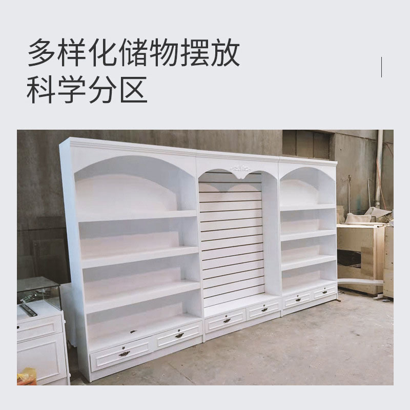 white wood slatwall panel pvc shelving champagne wall stand