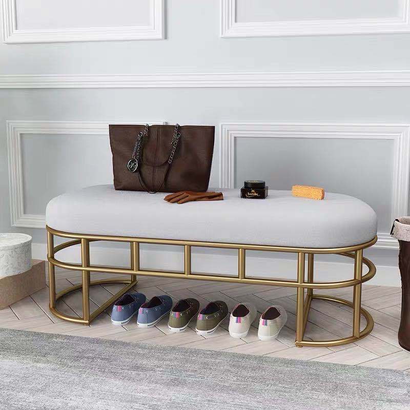 Shoe Rack Bench with Cushion Shoes Stool Entryway Storage Shelf Natural Bamboo Fitting Room Sitting Stool Long velvet Bench