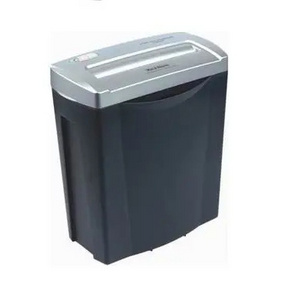 8 Sheet Strip Cut Paper Credit Card CD & DVD Shredder with 14L Bin for Business & Home Office Use with Paper Reverse Black