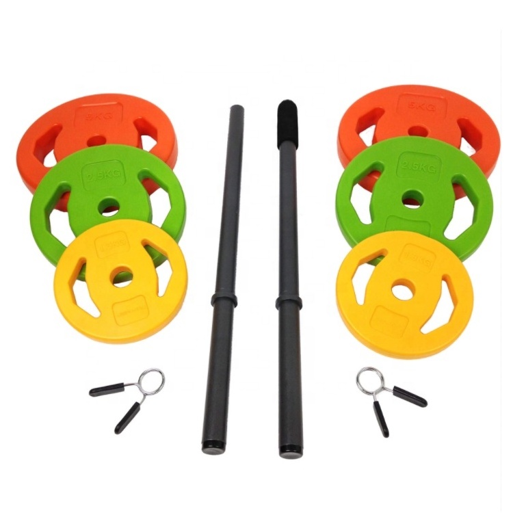 Fitness Weight Lifing Aerobic Pump Set 20kg Cenments Weight Barbell Set